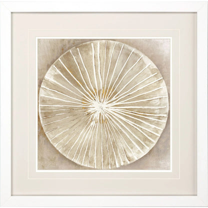 Emboss Beauty Beige Framed Wall Art
