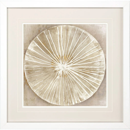 Emboss Beauty Beige Framed Wall Art