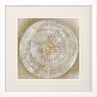 Emboss Beauty Beige Framed Wall Art