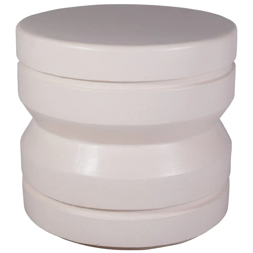 Embrace Glazed Ceramic Patio Accent Table - LOOMLAN - Seasonal Living - Outdoor Side Tables