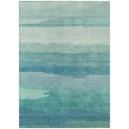 Embre Teal Washable Indoor - Outdoor Rug - LOOMLAN - LOOMLAN Rugs - Outdoor Rugs