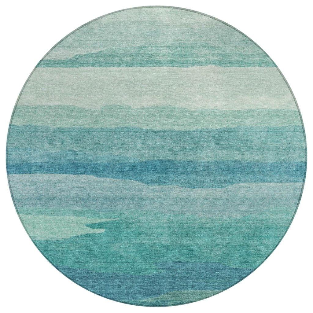 Embre Teal Washable Indoor - Outdoor Rug - LOOMLAN - LOOMLAN Rugs - Outdoor Rugs