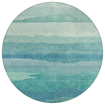 Embre Teal Washable Indoor - Outdoor Rug - LOOMLAN - LOOMLAN Rugs - Outdoor Rugs