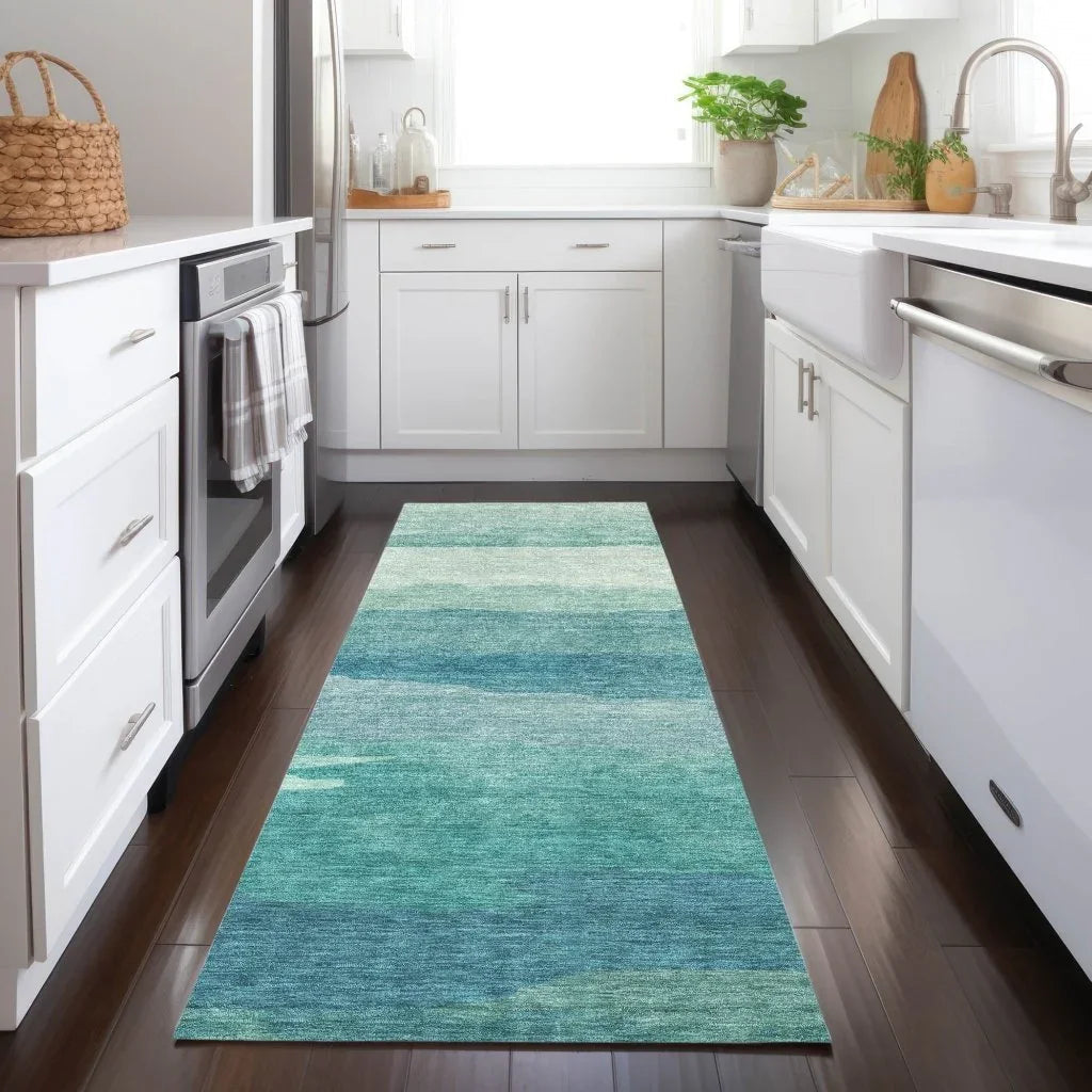 Embre Teal Washable Indoor - Outdoor Rug - LOOMLAN - LOOMLAN Rugs - Outdoor Rugs