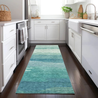 Embre Teal Washable Indoor - Outdoor Rug - LOOMLAN - LOOMLAN Rugs - Outdoor Rugs