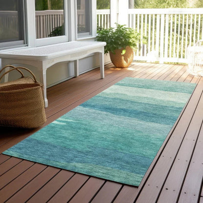 Embre Teal Washable Indoor - Outdoor Rug - LOOMLAN - LOOMLAN Rugs - Outdoor Rugs