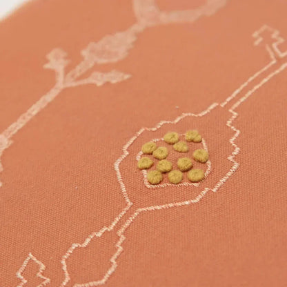 Embroidered Orange Couch Pillow With Insert - LOOMLAN - LOOMLAN - Throw Pillows