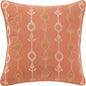 Embroidered Orange Couch Pillow With Insert - LOOMLAN - LOOMLAN - Throw Pillows