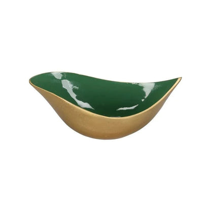 Emerald Gold Finish Vessel - LOOMLAN - Wildwood - Vases & Jars