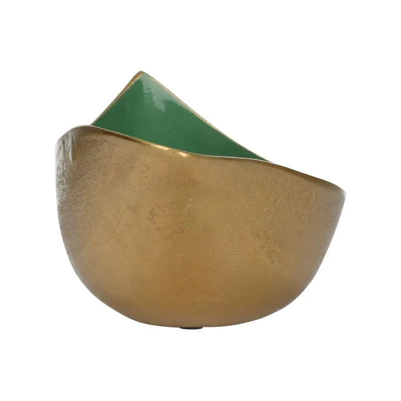 Emerald Gold Finish Vessel - LOOMLAN - Wildwood - Vases & Jars