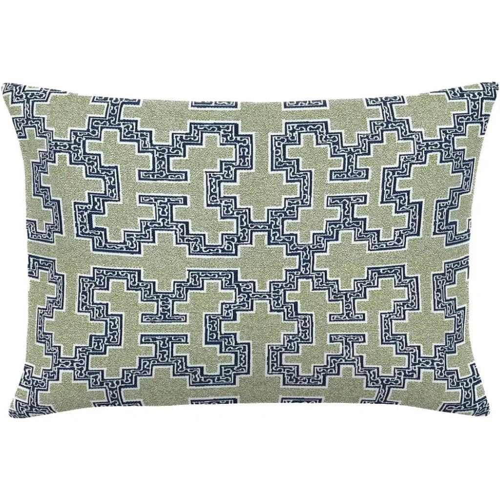 Emerald Sea Prodigy Gemstone Outdoor Pillow-Outdoor Pillows-Earnest Collection-20"x13" Lumbar-LOOMLAN