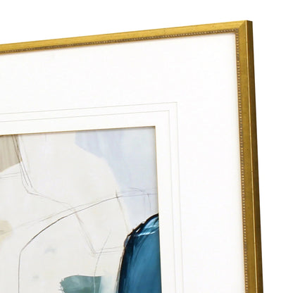 Emerging Wood Blue Framed Wall Art 2PC