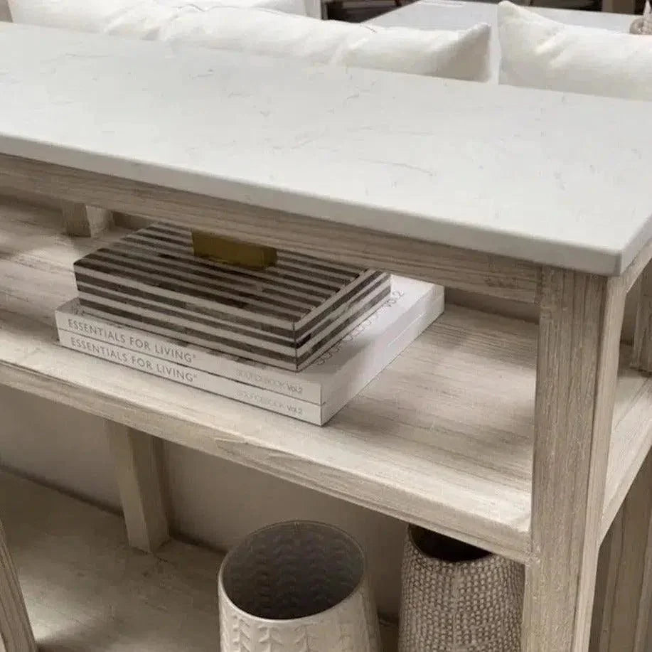 Emerie 11" Narrow Console Table With Shelves - LOOMLAN - Essentials For Living - Console Tables