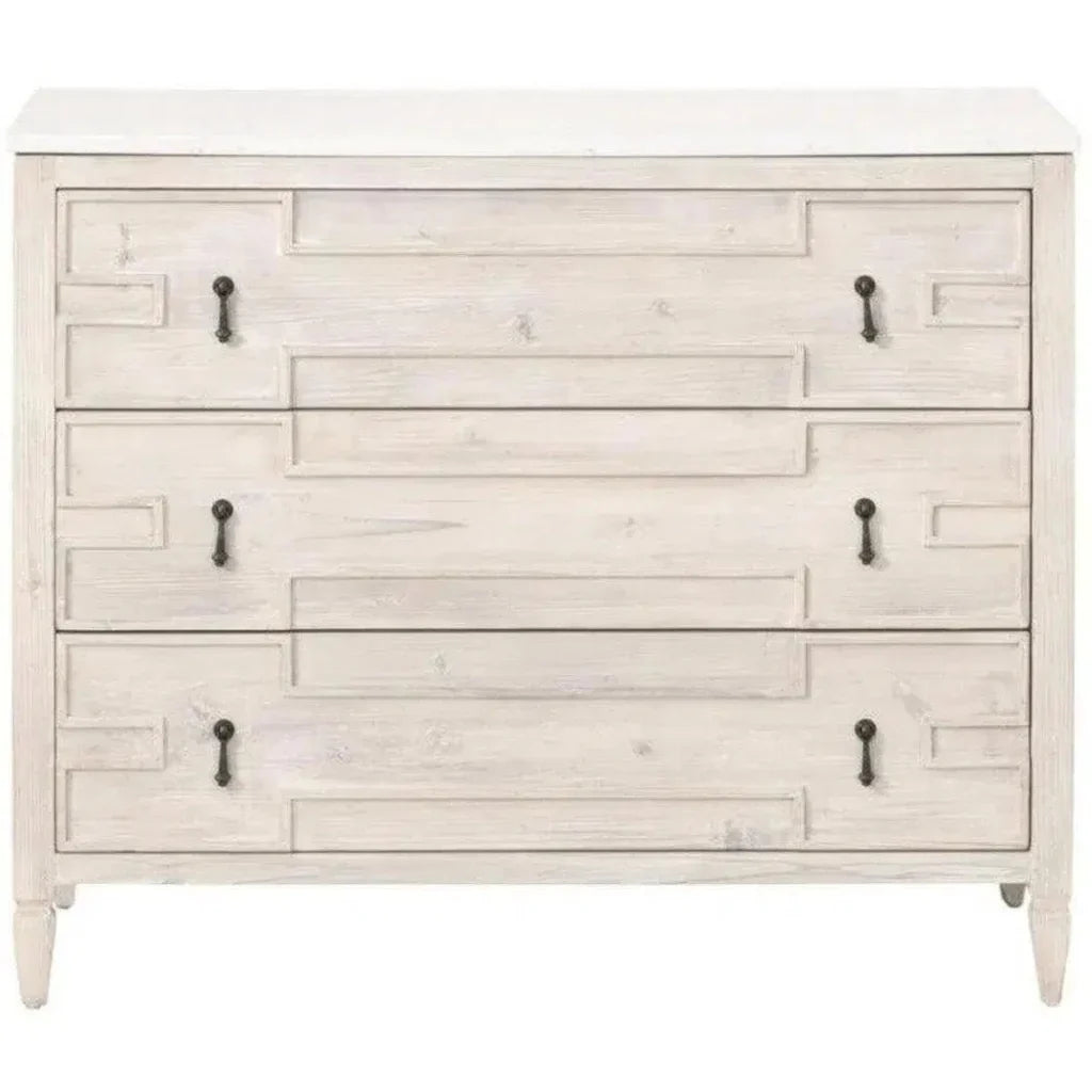 Emerie Entry Cabinet White Pine White Quartz - LOOMLAN - Essentials For Living - Accent Cabinets