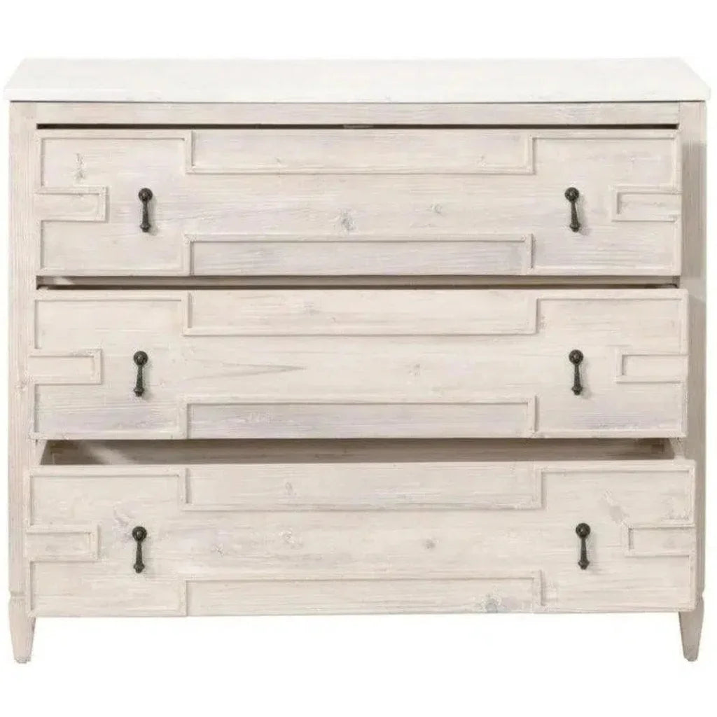Emerie Entry Cabinet White Pine White Quartz - LOOMLAN - Essentials For Living - Accent Cabinets