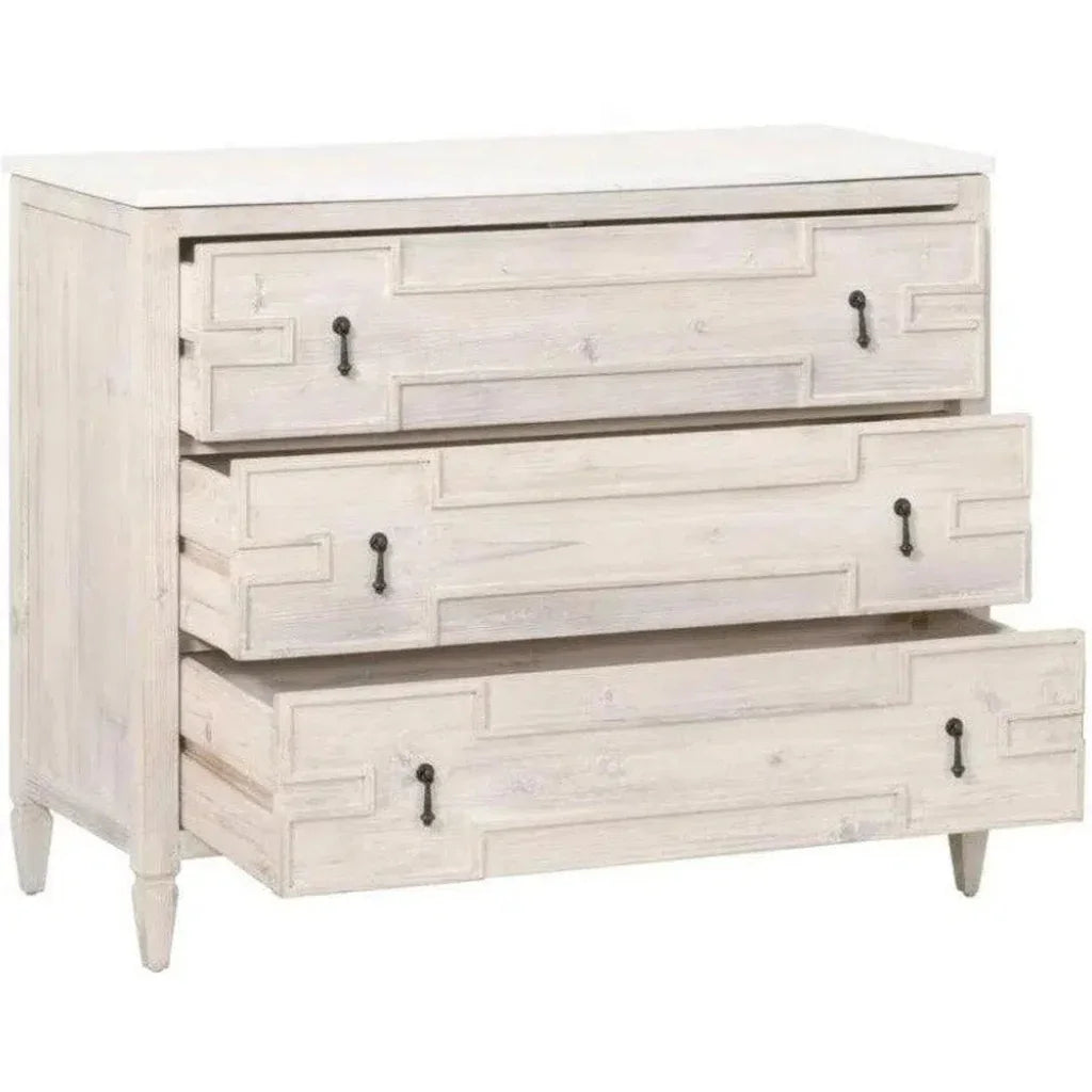 Emerie Entry Cabinet White Pine White Quartz - LOOMLAN - Essentials For Living - Accent Cabinets