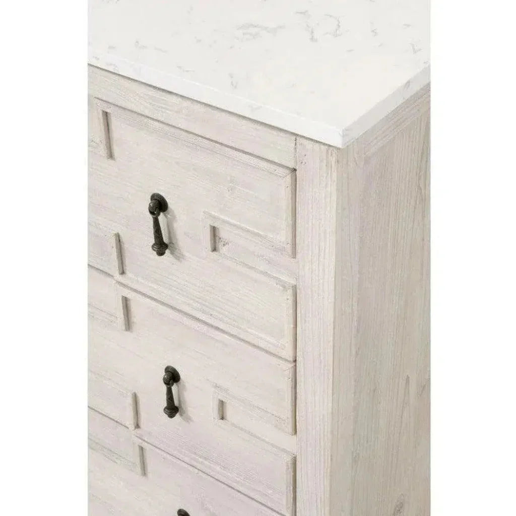 Emerie Entry Cabinet White Pine White Quartz - LOOMLAN - Essentials For Living - Accent Cabinets
