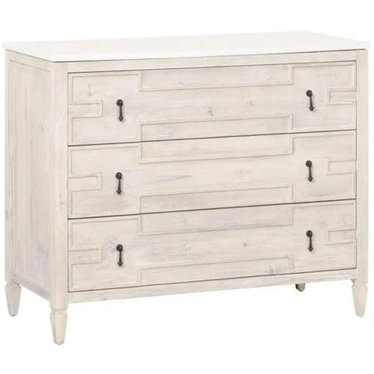 Emerie Entry Cabinet White Pine White Quartz - LOOMLAN - Essentials For Living - Accent Cabinets