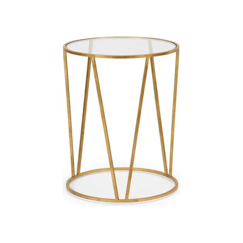 Emery Clear Glass Top Round Side Table - LOOMLAN - Wildwood - Side Tables