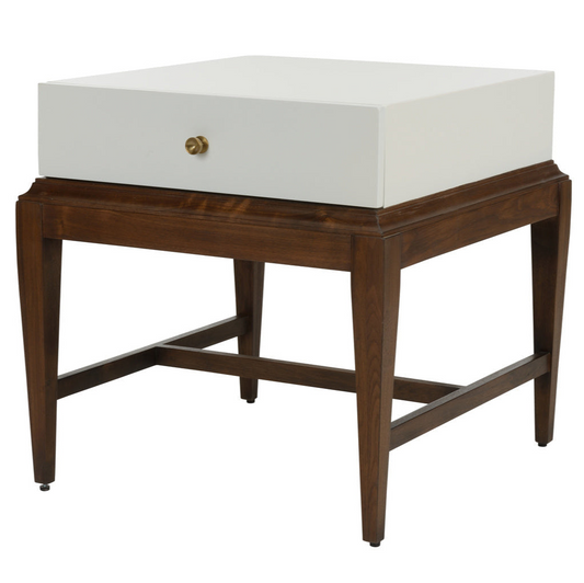 Emery One Drawer Wooden End Table