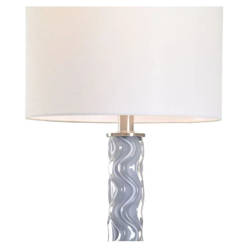 Emily Grey Marble Three - Dimensional Pattern Table Lamp - LOOMLAN - Chelsea House - Table Lamps