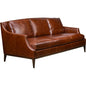 Emily Linden Chocolate Leather Sofa - LOOMLAN - Olivia + Quinn - Sofas & Loveseats