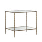 Emine Iron Framed Glass Nightstand - LOOMLAN - SUNPAN - Nightstands