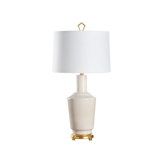 Emma White Glazed Ceramic Table Lamp