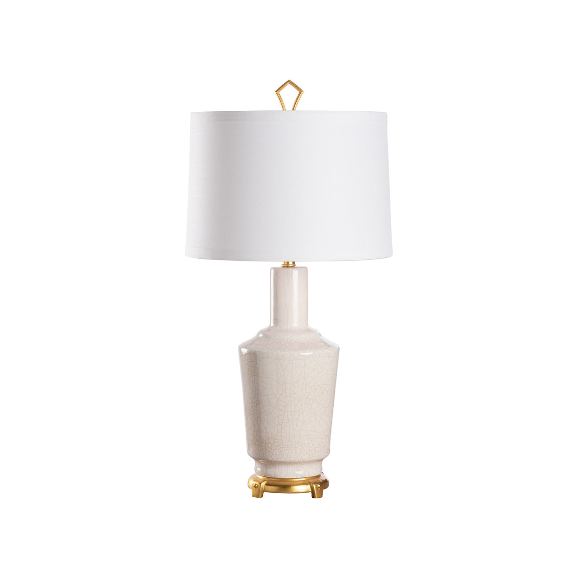 Emma White Glazed Ceramic Table Lamp