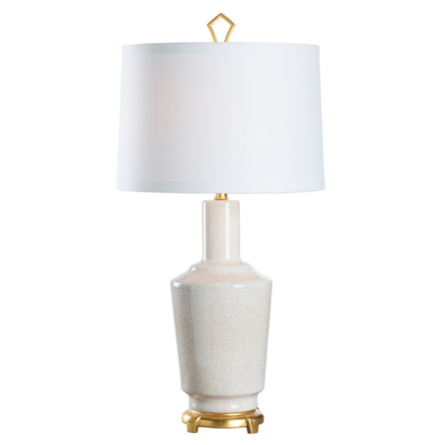 Emma White Glazed Ceramic Table Lamp