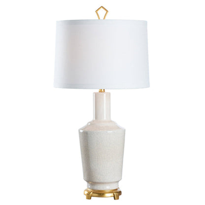 Emma White Glazed Ceramic Table Lamp