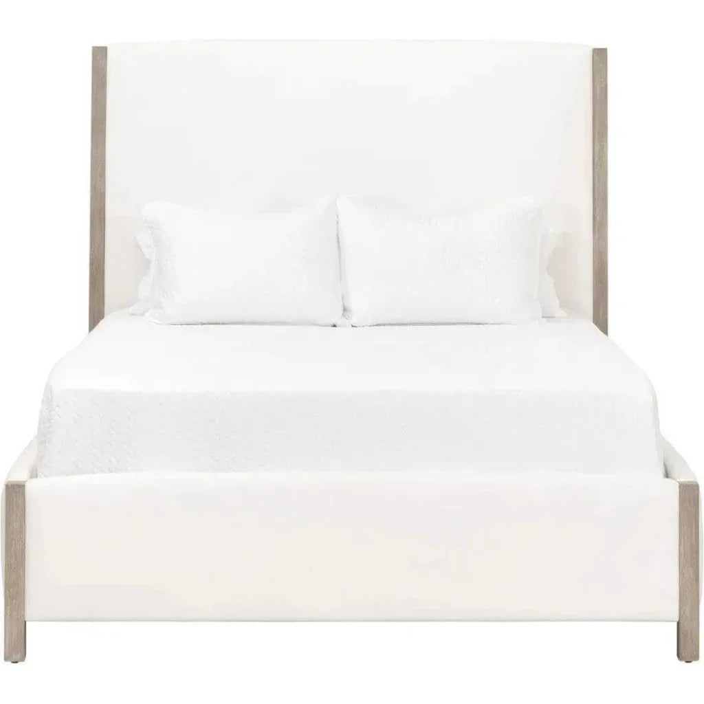 Emmett Performance Fabric White Bed - LOOMLAN - Essentials For Living - Beds