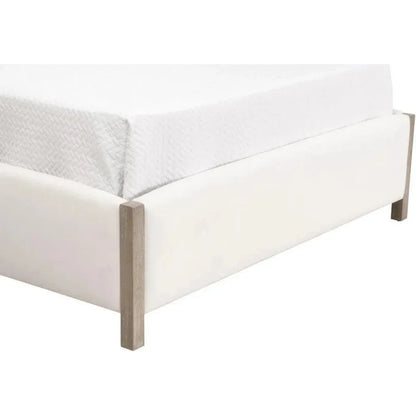 Emmett Performance Fabric White Bed - LOOMLAN - Essentials For Living - Beds