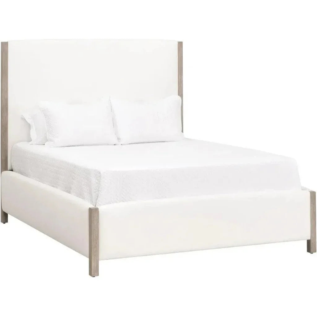 Emmett Performance Fabric White Bed - LOOMLAN - Essentials For Living - Beds