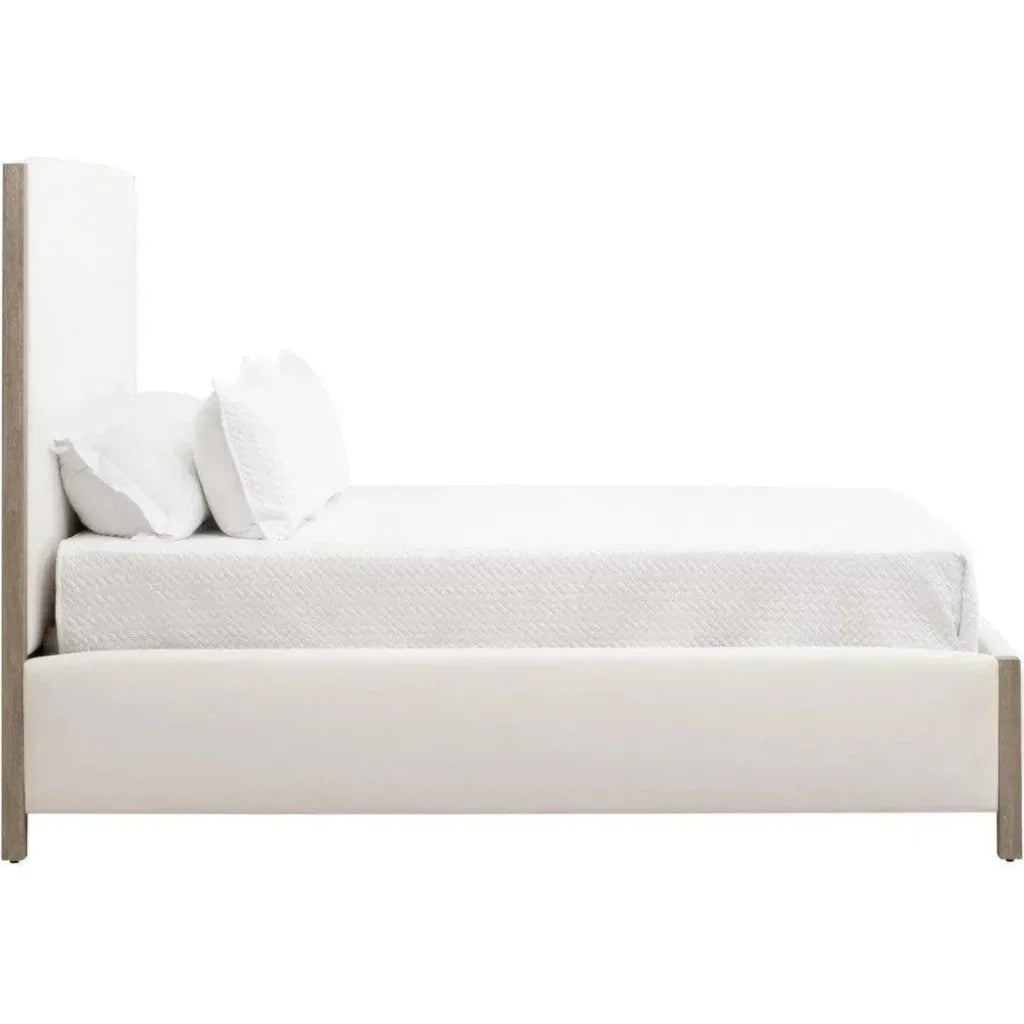 Emmett Performance Fabric White Bed - LOOMLAN - Essentials For Living - Beds
