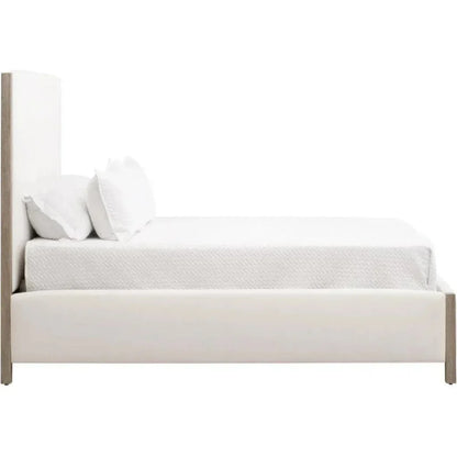 Emmett Performance Fabric White Bed - LOOMLAN - Essentials For Living - Beds