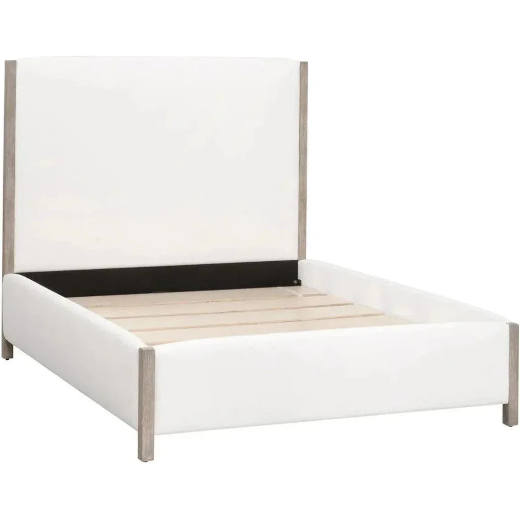 Emmett Performance Fabric White Bed - LOOMLAN - Essentials For Living - Beds