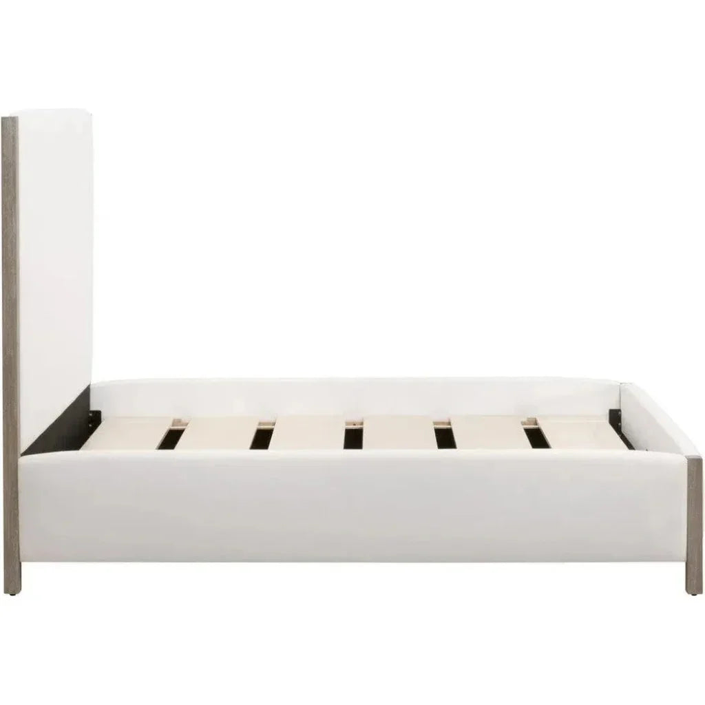 Emmett Performance Fabric White Bed - LOOMLAN - Essentials For Living - Beds
