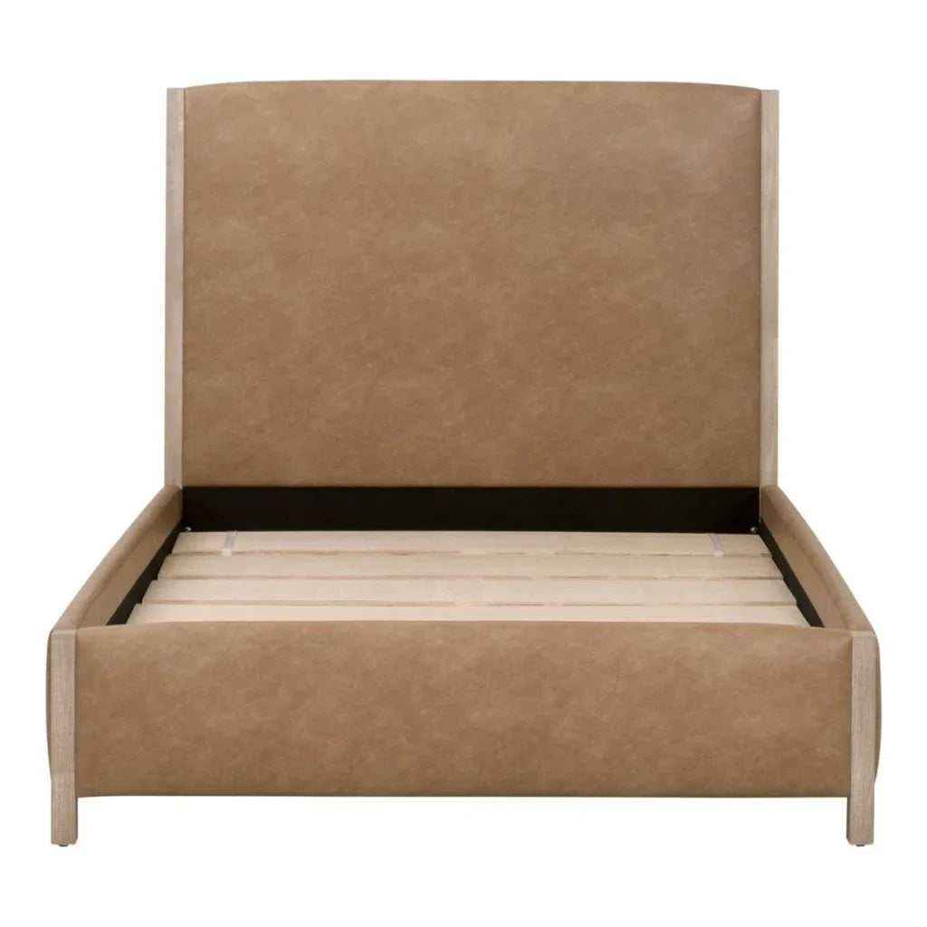 Emmett Vegan Leather Modern Bed - LOOMLAN - Essentials For Living - Beds