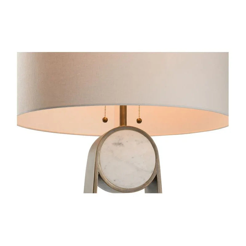 Emmons Antique Brass Framed Floor Lamp-Floor Lamps-Wildwood-LOOMLAN