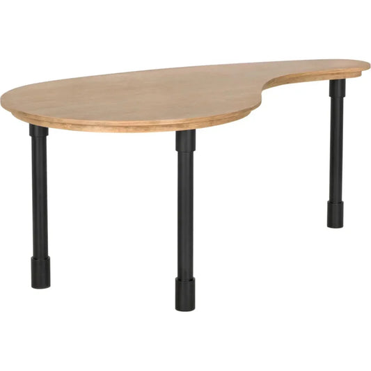 Emory Wood and Steel Desk-Home Office Desks-Noir-LOOMLAN