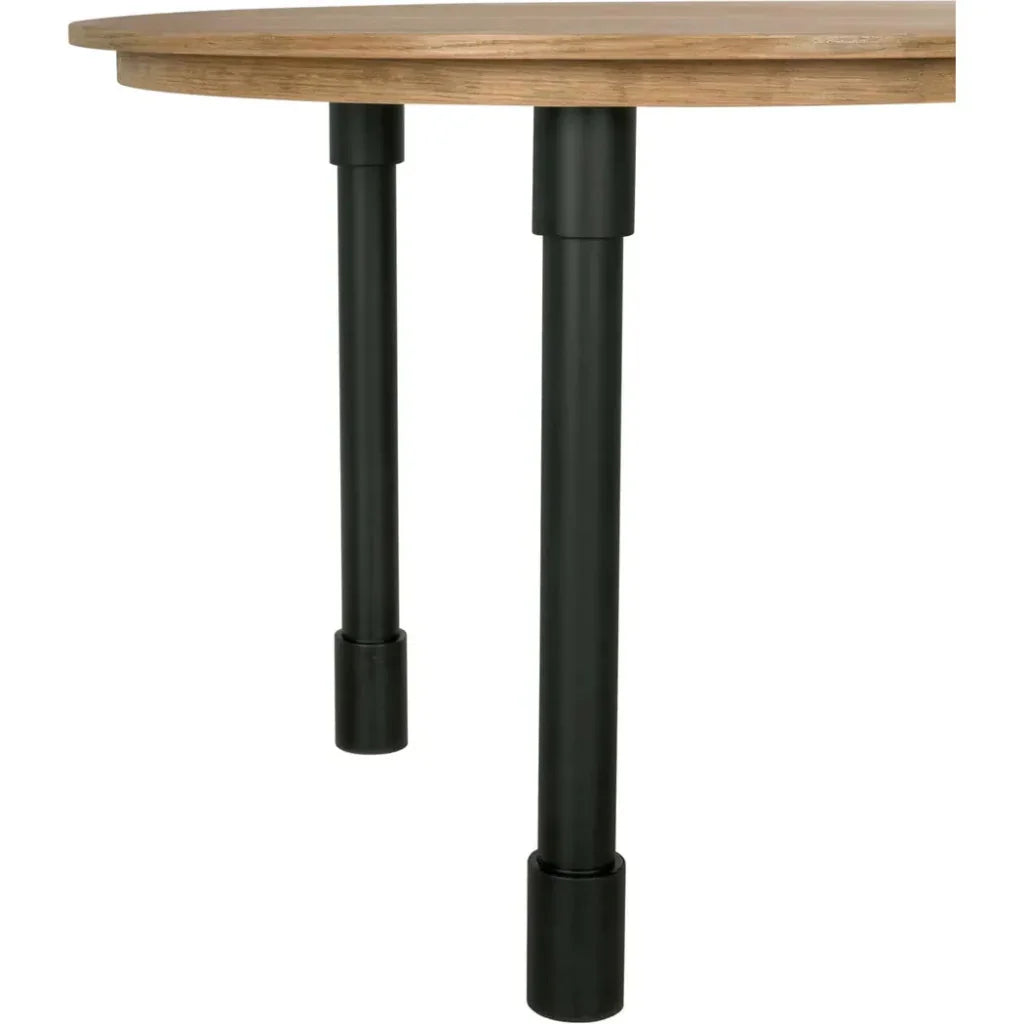Emory Wood and Steel Desk-Home Office Desks-Noir-LOOMLAN