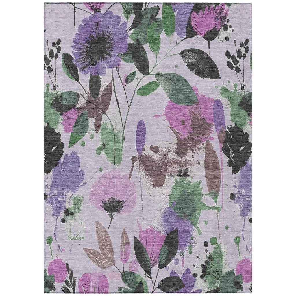 Emperesse Purple Washable Indoor - Outdoor Rug - LOOMLAN - LOOMLAN Rugs - Outdoor Rugs