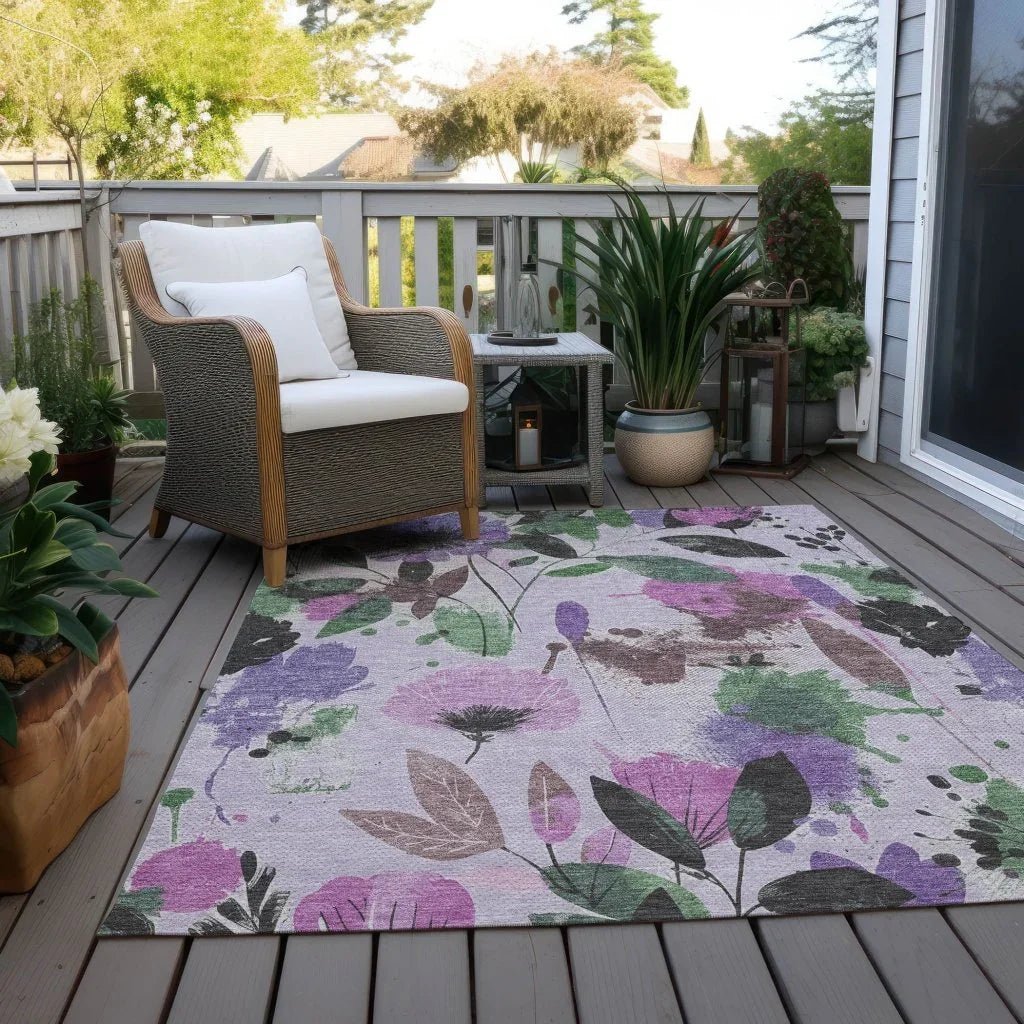 Emperesse Purple Washable Indoor - Outdoor Rug - LOOMLAN - LOOMLAN Rugs - Outdoor Rugs