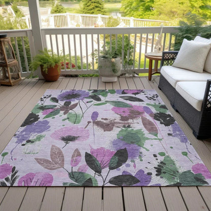 Emperesse Purple Washable Indoor - Outdoor Rug - LOOMLAN - LOOMLAN Rugs - Outdoor Rugs