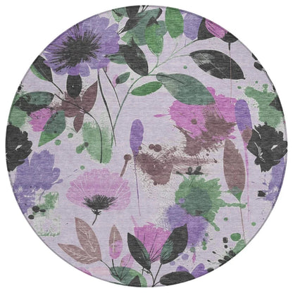 Emperesse Purple Washable Indoor - Outdoor Rug - LOOMLAN - LOOMLAN Rugs - Outdoor Rugs