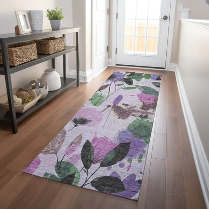 Emperesse Purple Washable Indoor - Outdoor Rug - LOOMLAN - LOOMLAN Rugs - Outdoor Rugs