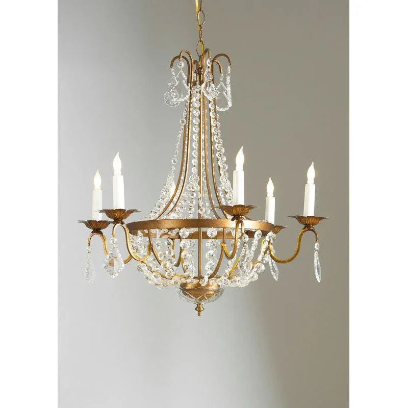 Empire Modern Gold Finish Chandelier - LOOMLAN - Chelsea House - Chandeliers