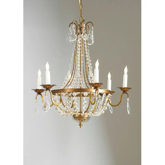 Empire Modern Gold Finish Chandelier - LOOMLAN - Chelsea House - Chandeliers