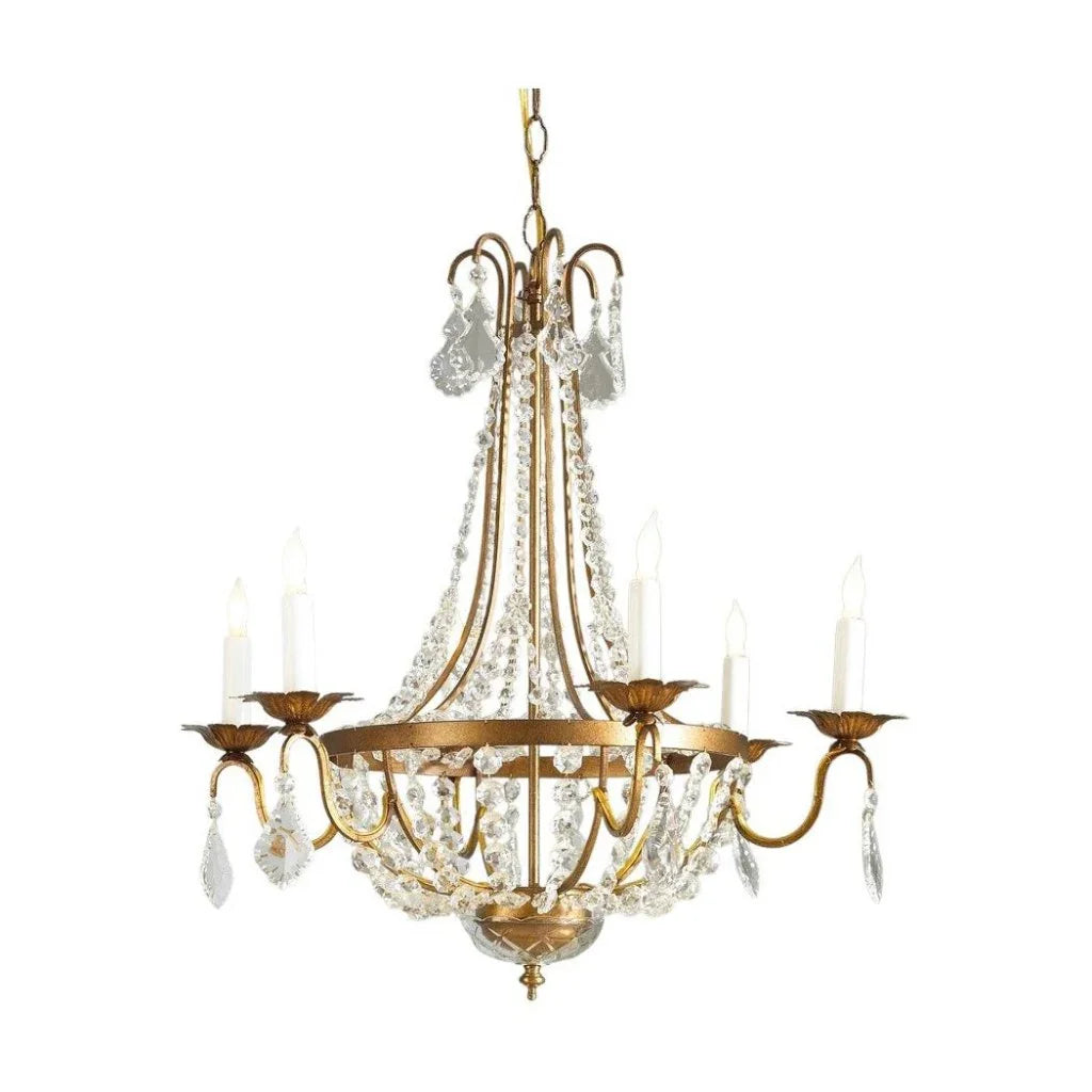 Empire Modern Gold Finish Chandelier - LOOMLAN - Chelsea House - Chandeliers